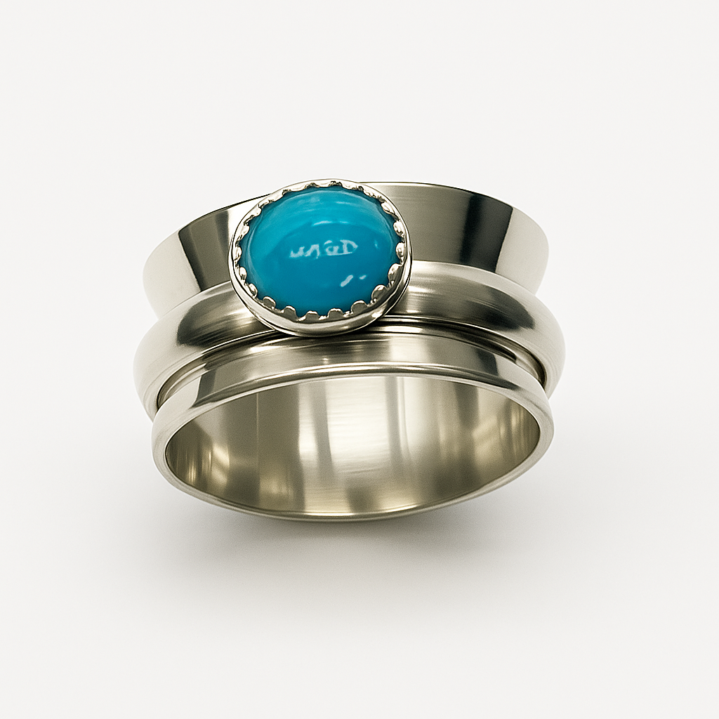 Blue Orbit Spinner Ring
