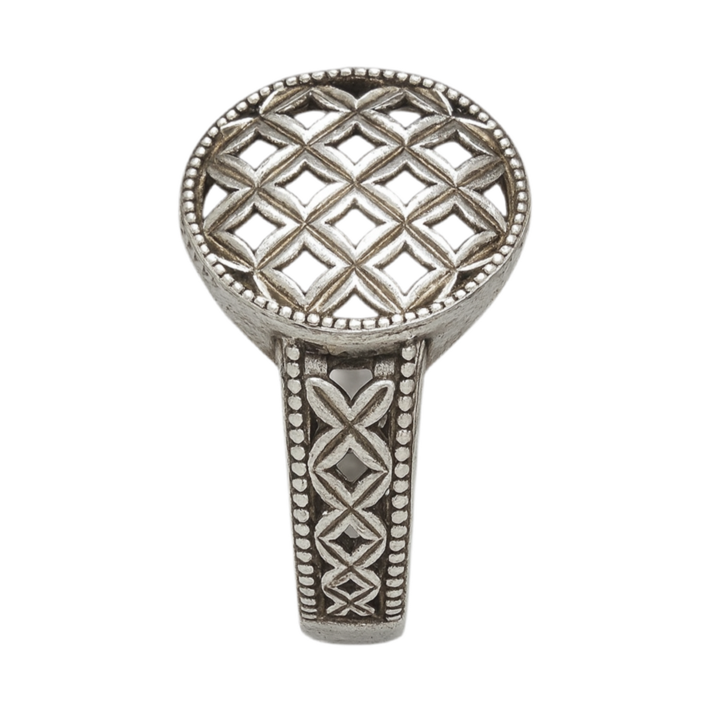 Silver Cushion Twist Ring