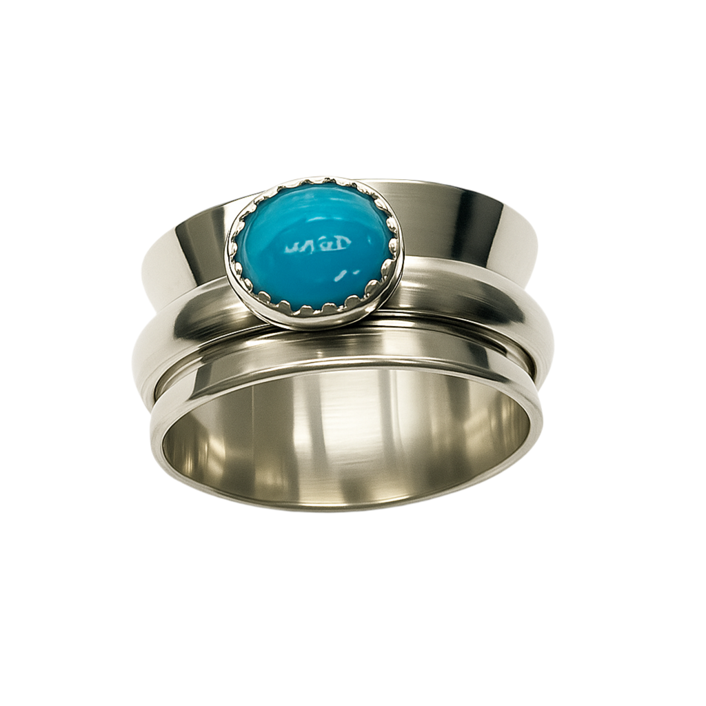 Blue Orbit Spinner Ring