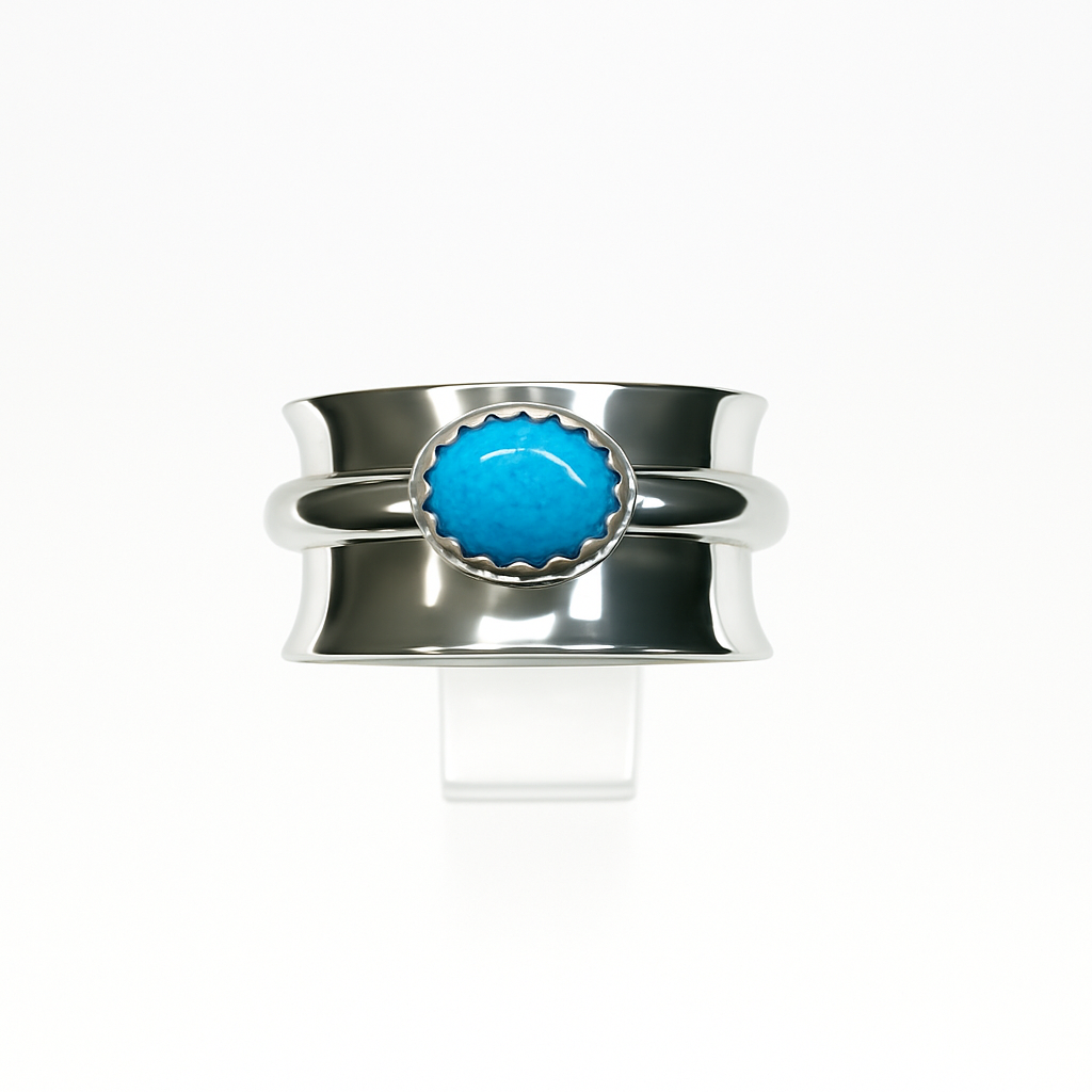 Blue Orbit Spinner Ring