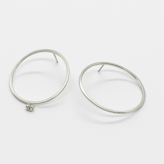 Silver Halo Ear Rings