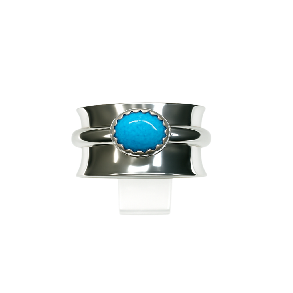 Blue Orbit Spinner Ring