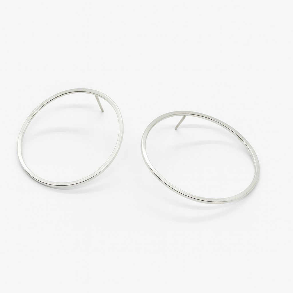 Silver Halo Ear Rings