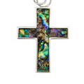 Halo Shell – Abalone Cross Pendant XL