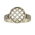 Silver Cushion Twist Ring