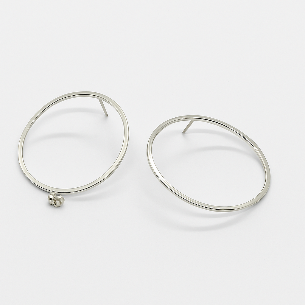 Silver Halo Ear Rings