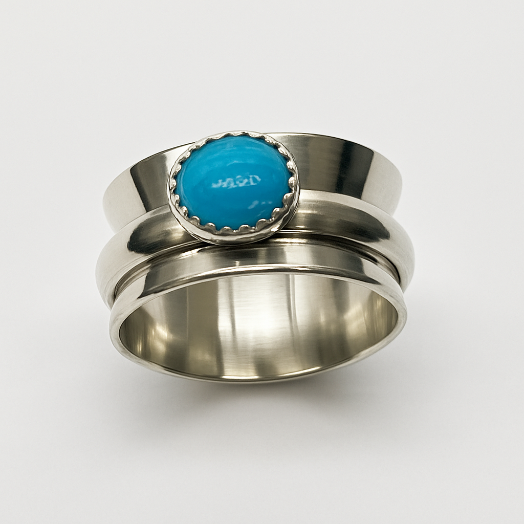 Blue Orbit Spinner Ring