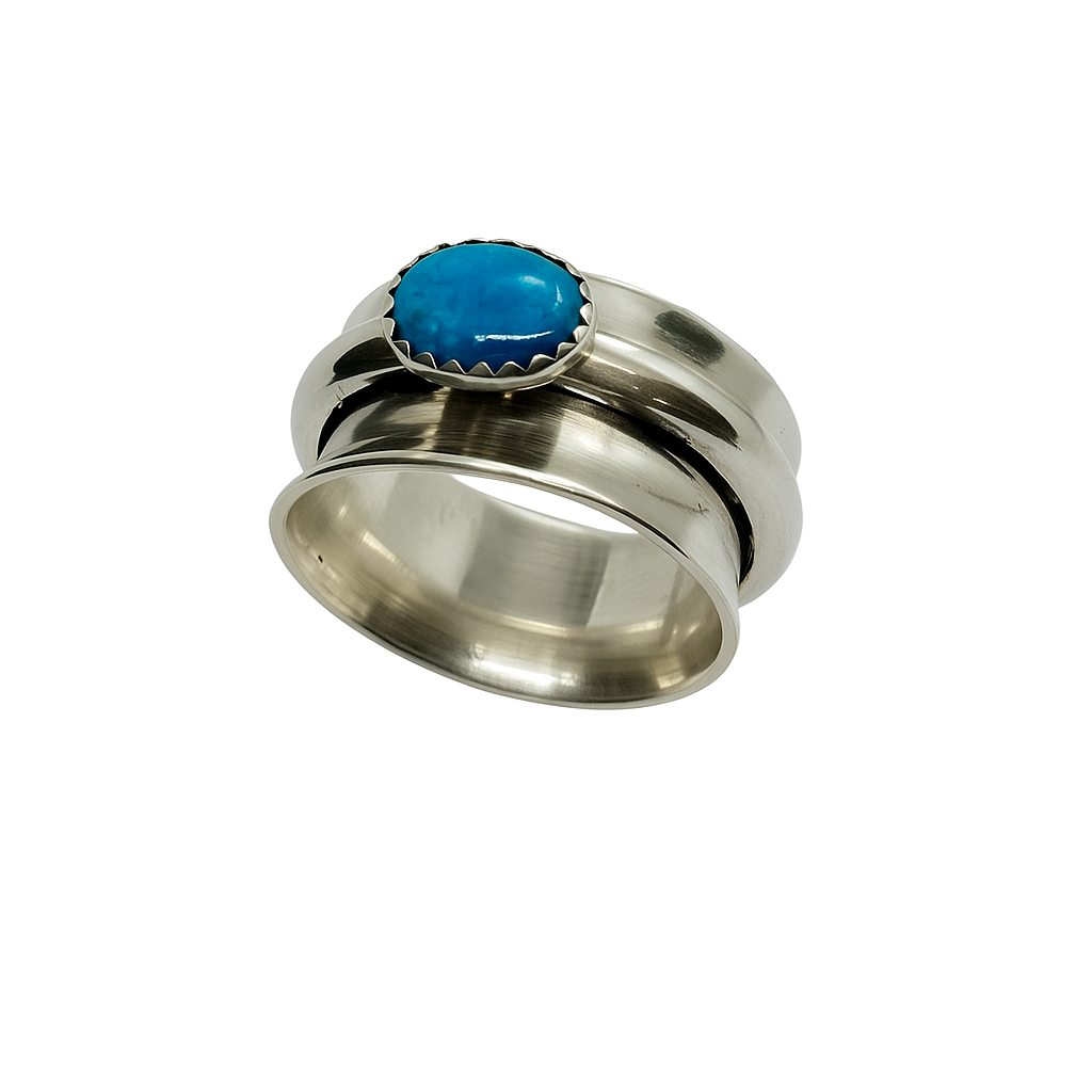 Blue Orbit Spinner Ring