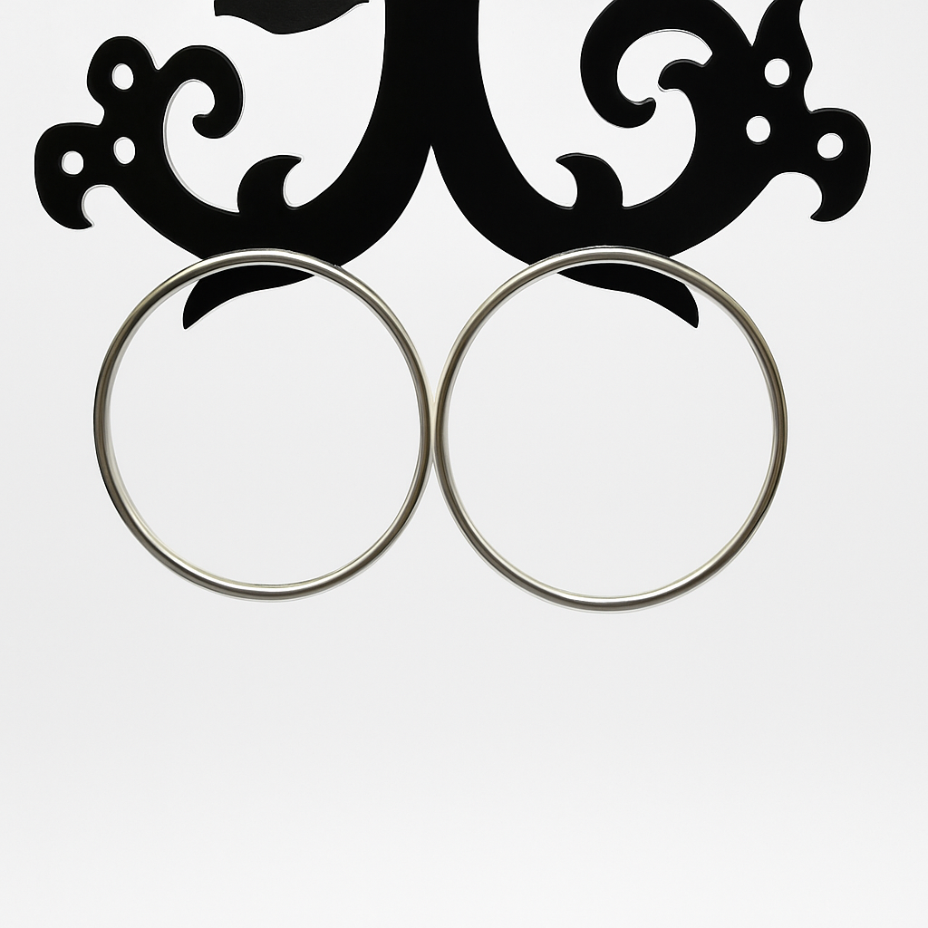 Silver Halo Ear Rings