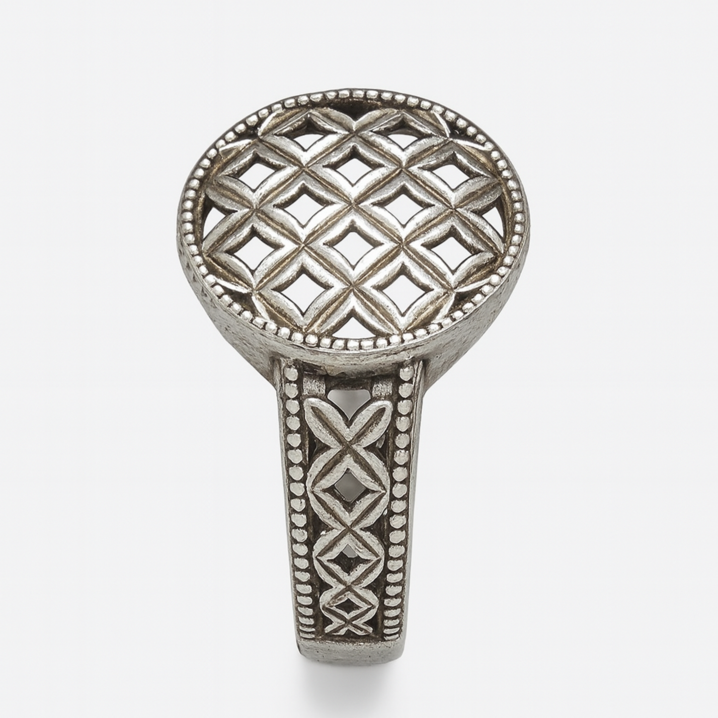 Silver Cushion Twist Ring